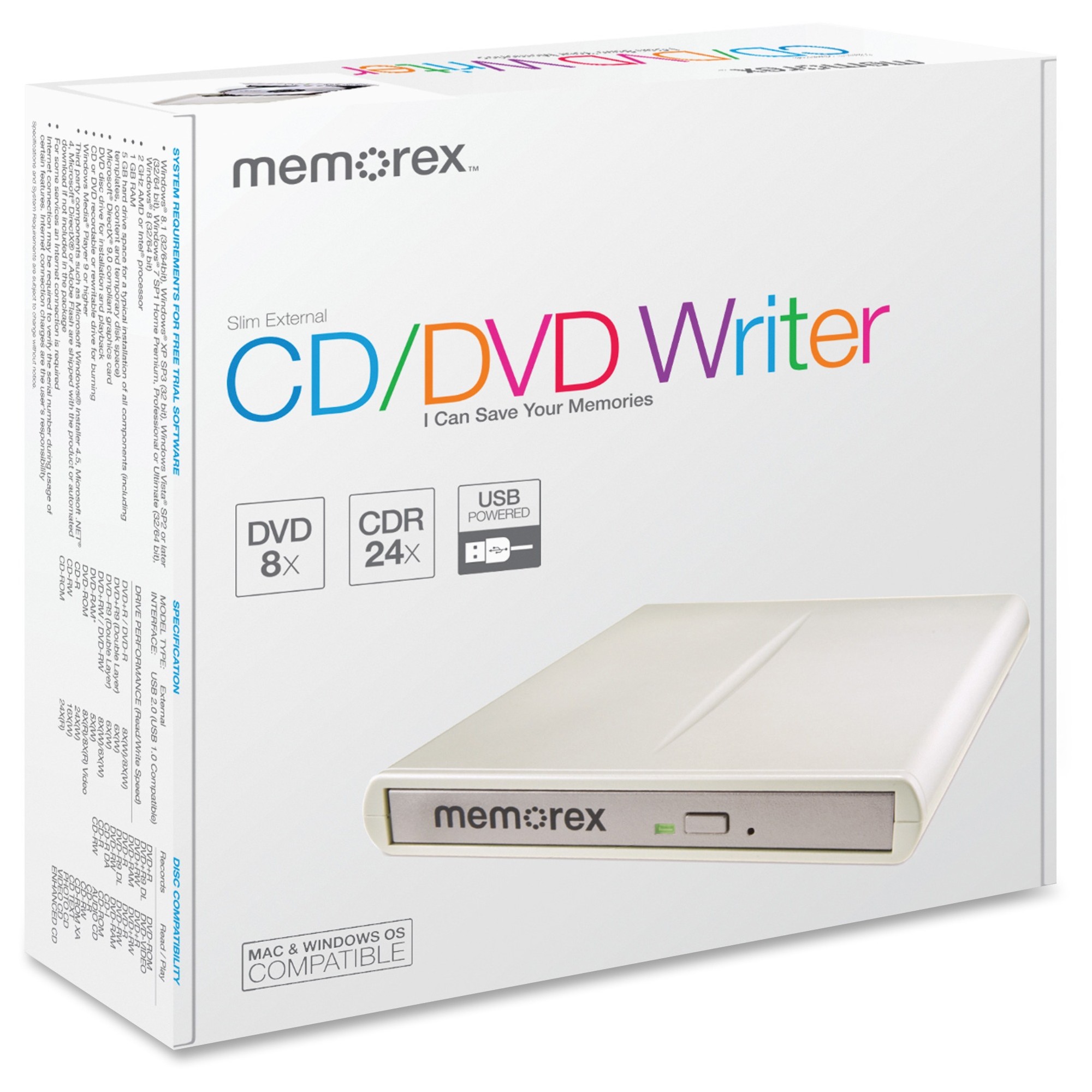 memorex dvd writer cable